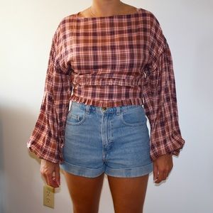 Zara Plaid Blouse